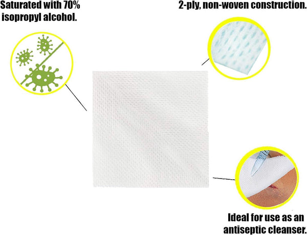 100-1000x Alcohol Prep Pads Swab Wipes 75% Ethyl Cleaning Sterile General USE AU