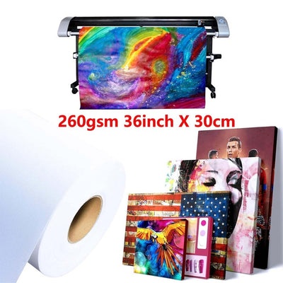 260gsm Inkjet Printing Canvas Matte Poly Canvas Roll Waterproof 91.4cm*30M