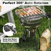 Electric BBQ Skewer Turner Automatic Rotating Grill Shish Kabob Set w/ 10 Skewer