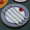 10 Pairs Stainless Steel Chopsticks Reusable Square NonSlip Chop Sticks Gift Set