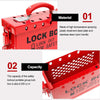 Padlock Group Lockbox Lockout Tagout Box Security 13 Guage with 5 Loto Locks AU