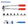 HVAC Hydraulic Copper Tube Expander Kit Plumbing Swaging Tool Set with 7 Heads