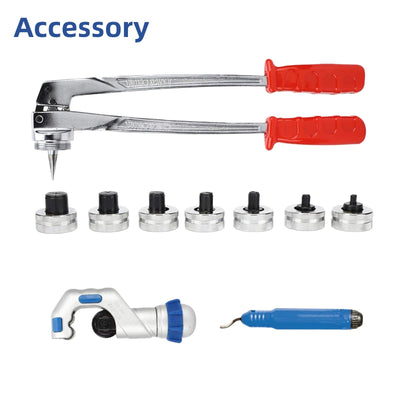 HVAC Hydraulic Copper Tube Expander Kit Plumbing Swaging Tool Set with 7 Heads