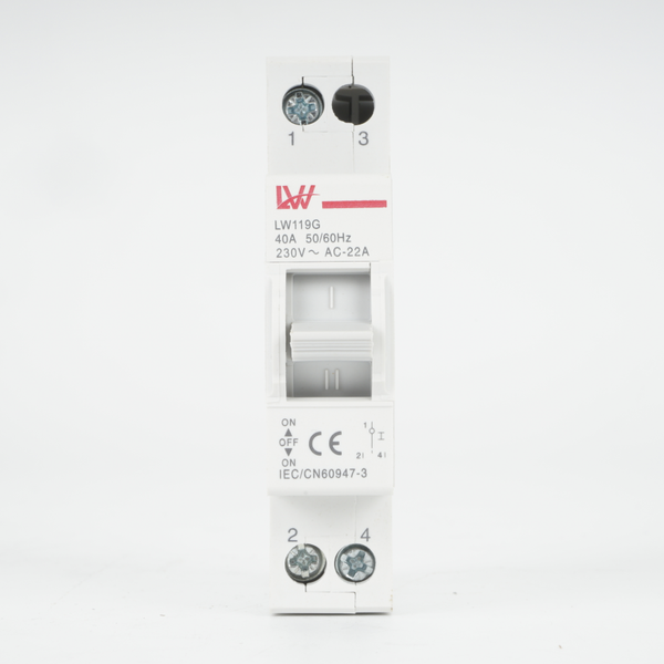 Transfer Switch Din Rail Modular Changeover Switch Interlock Circuit Breaker 1P