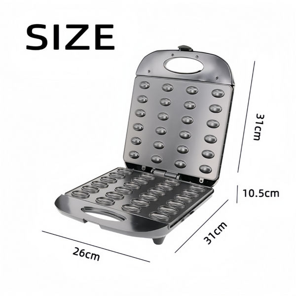 Electric Walnut Cake Waffle Maker With 24 Holes Cooking Kitchen Biscuits Making