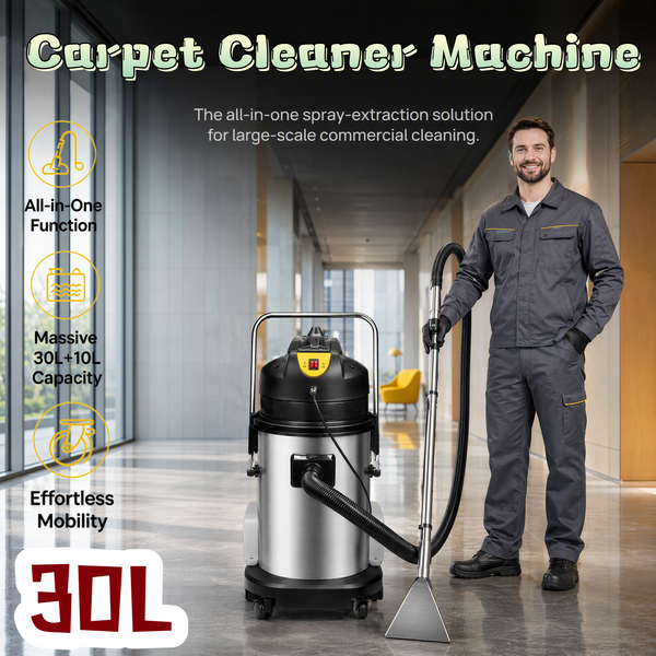 30L Carpet Cleaner Machine Strong Suction for Sofa Car Interior w/ 7M Cable