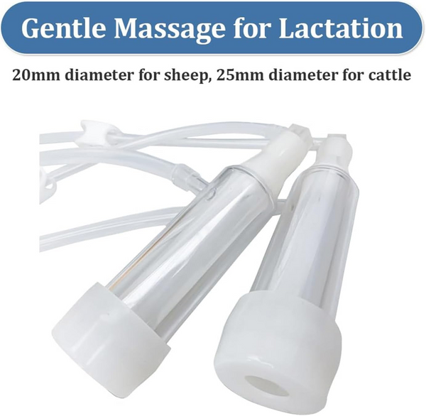 5L Pulsation Cow Milking Machine With Stainless Steel Milker Bucket Vacuum Pump