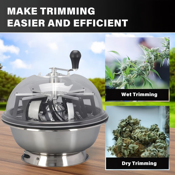 Automatic Bud Leaf Bowl Trimmer 16/24' Electric Twisted Spin Cut Stainless Steel