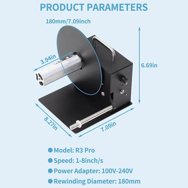 R3pro Automatic Label Rewinder Two-way Labeling Machine Barcode Label Rewinder