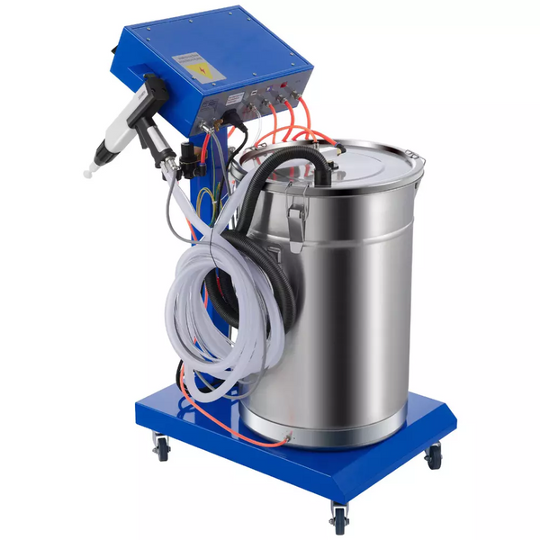 450g/min Electrostatic Powder Coating Spray Gun 45L Powder Hopper Trolley AU