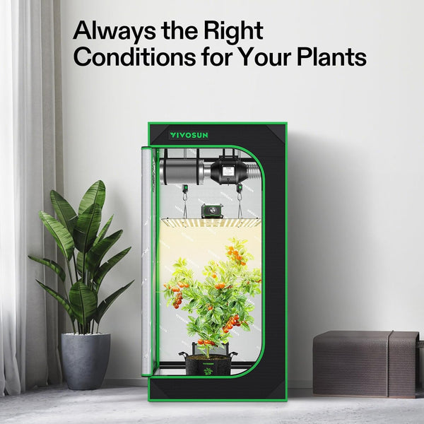 Grow Tent Complete Kit 100W LED Grow Light + Carbon Filter Combo Growbox