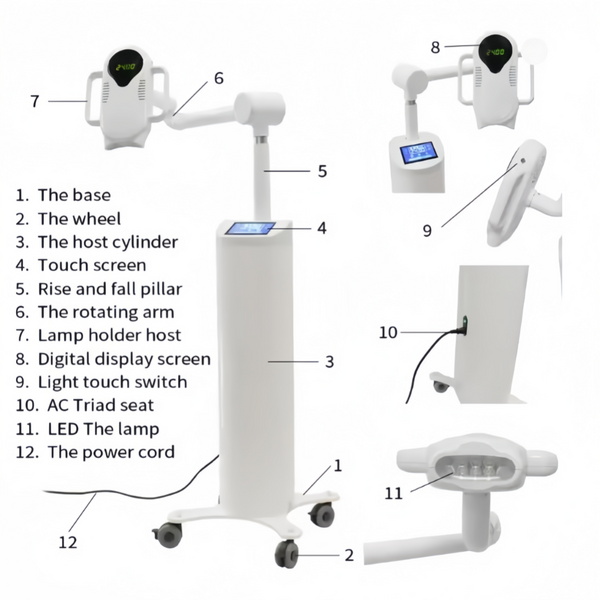 80W Lift Type Dental Cold Light Lamp Touch Screen Teeth Teeth Whitening Machine