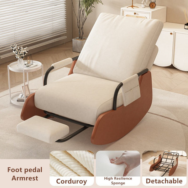 Rocking Chair Recliner Lounge Chair Adjustable Leisure Rocker Recliner Gifts AU