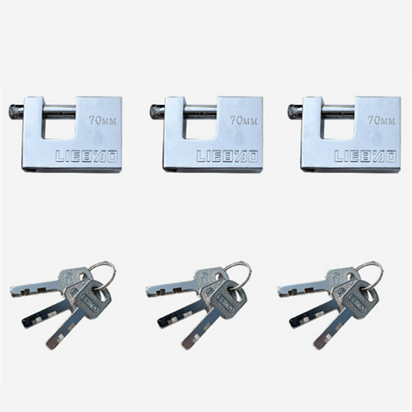 Cross Beam Blade Rectangular Lock Heavy Duty Padlock High Security Shackle Lock