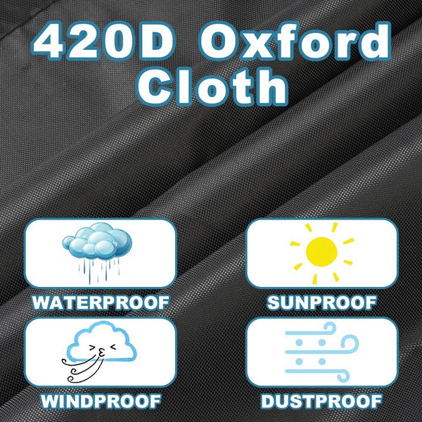 Mini Excavator Cover Waterproof Zippered Excavators Cover for Bobcat E20 Black