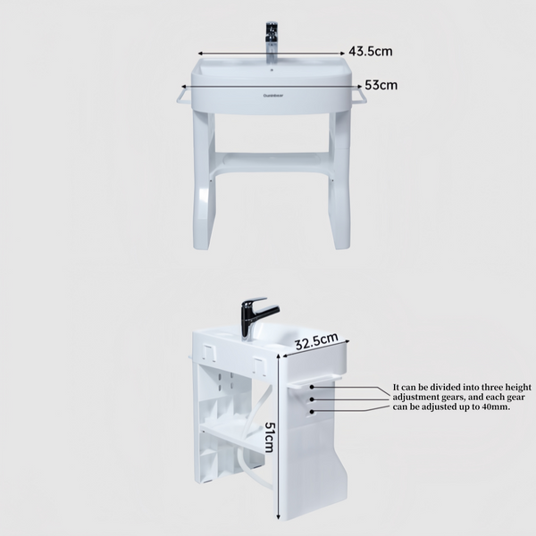 Adjustable Wash Basin Station For Child Toddler Early Training Learning Plastic