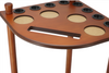 Pool Cue Rack Solid Wood Pool Stick Holder Floor Stand Holds 8 Pool Billiard Cue
