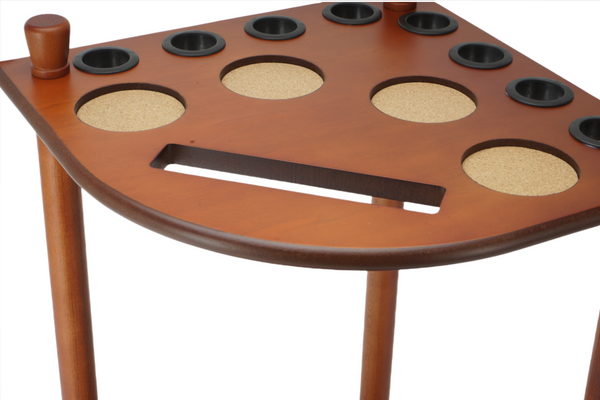 Pool Cue Rack Solid Wood Pool Stick Holder Floor Stand Holds 8 Pool Billiard Cue