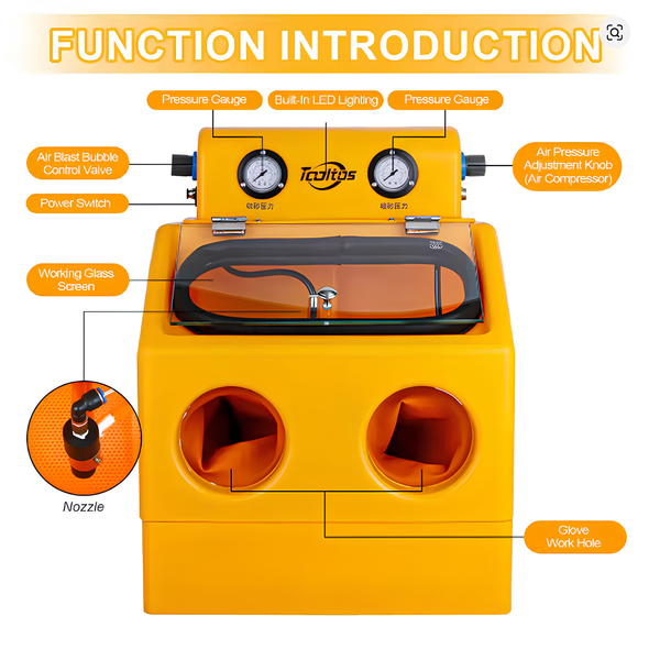Sandblasting Cabinet Benchtop Sand Blasting Cabinet Sand Blaster Abrasive Gun