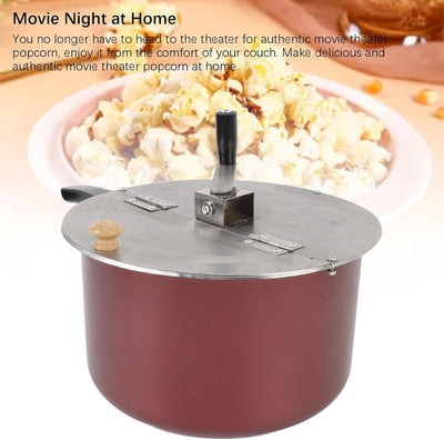 Stainless Steel Popcorn Popper Hand Operated Popcorn Maker Machine for Gas Stove