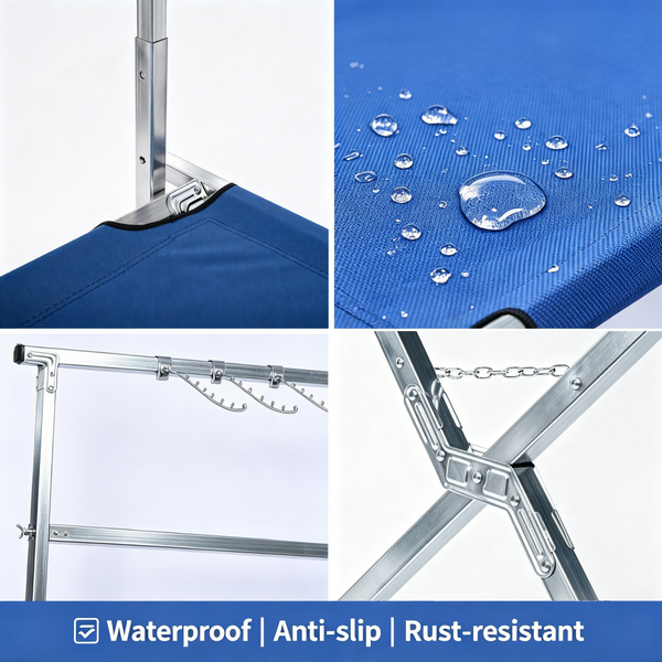 Folding Table 100x70cm Portable Display for Market Fair Stall Camping&Tradeshow