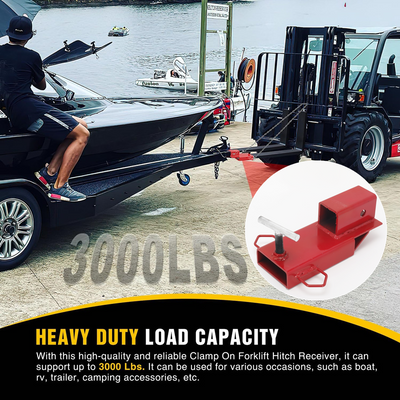 Forklift Trailer Hitch Adaptor Pallet Trailer Tow Receiver Attachment 3000lbs