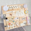 Montessori Unlock Toy Baby Double Sided Busy Board Wooden Sensory Toys Learning