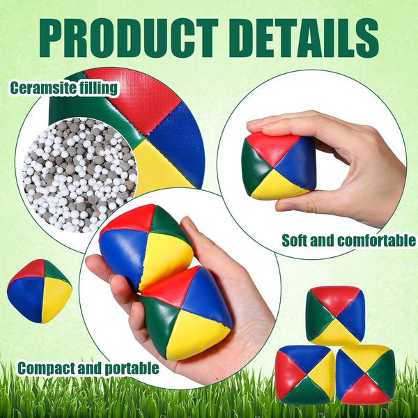 20X Juggling Balls Kids Toy Set Ball Bag for Magic Circus Juggling Balls