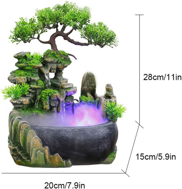 Calming Fountain Water Feature Ornament Relaxing Soothing Indoor Home Decor