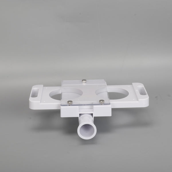 10cm(D) Hamburger Pressing Mould 2-Hole Meat Patty Forming Mold ABS w/5 Tubes