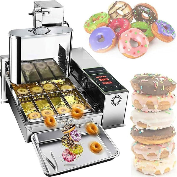Commercial Automatic Donut Making Machine 5.5L Hopper Donut Maker 4 Row 1800p/h