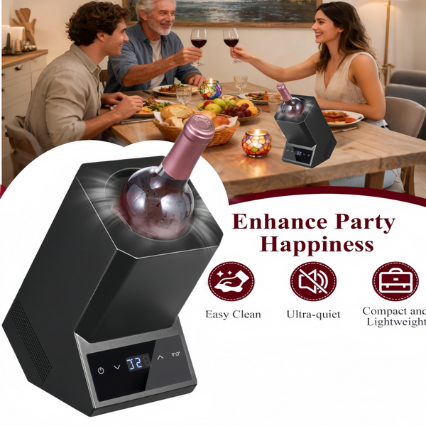 Portable Cooler Electronic Wine Chiller 5-18°C Single Bottle Temperature Control