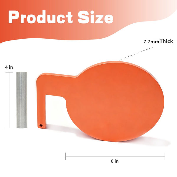 6" 7.7mm AR500 Steel Shooting Range Targets Target Tree Metal Paddles With Tubes