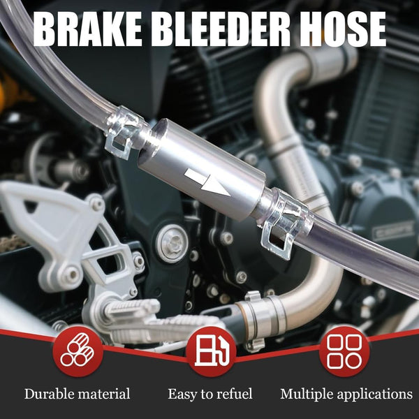 Clutch Brake Bleeder Hose One Way Valve Tube Bleeding Tool Kit Motorcycle Car