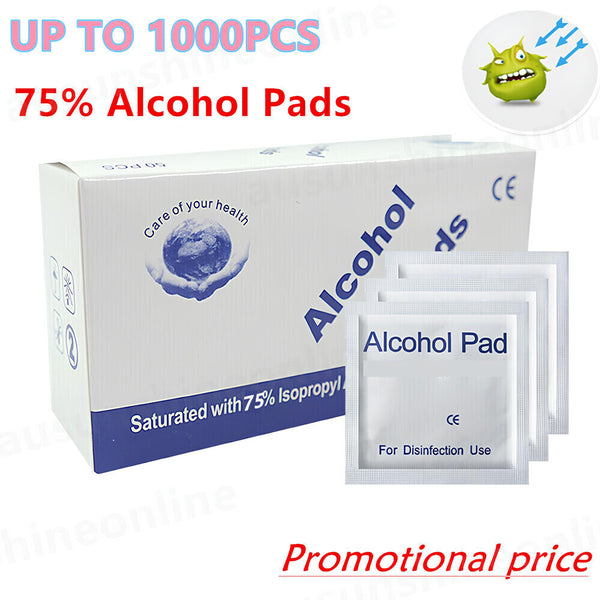 100-1000x Alcohol Prep Pads Swab Wipes 75% Ethyl Cleaning Sterile General USE AU