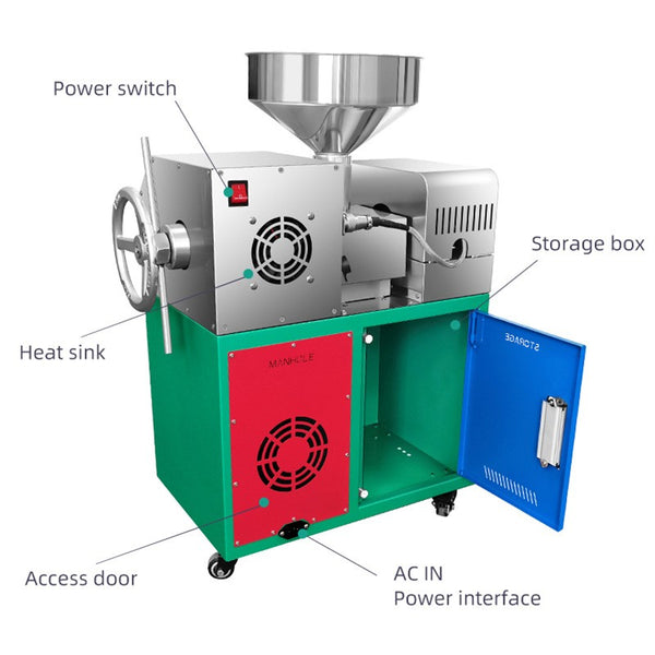 Fully Automatic Oil Press Machine 9-15kg/h  Cold & Hot Adjustable Oil Extractor