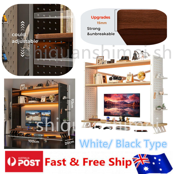 2-in-1 Computer Desktop Bookshelf & Organizer 3Tier Computer Desktop Bookshelf