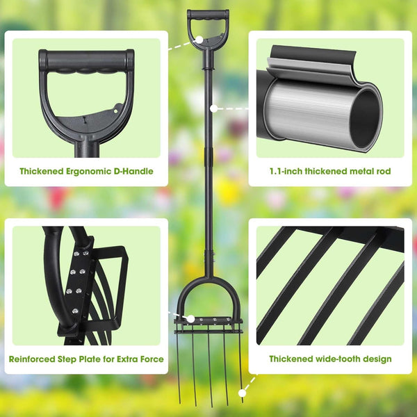 Gardening Pitch Fork Digging Fork with Manganese Steel Garden Agricultural Tool