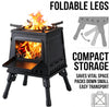Camping Wood Stove Portable Wood Burning Stove Folding Camp Heat Outdoor Stove