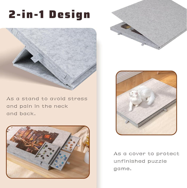 1000Pcs jigsaw Puzzle Board  Light Weight with 2-in-1 Designed Stand & Cover AU