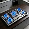 5 Burner Gas Cooktop Stove Konbs Kitchen Cooker Stainless Steel NG/LPG 86cm AU