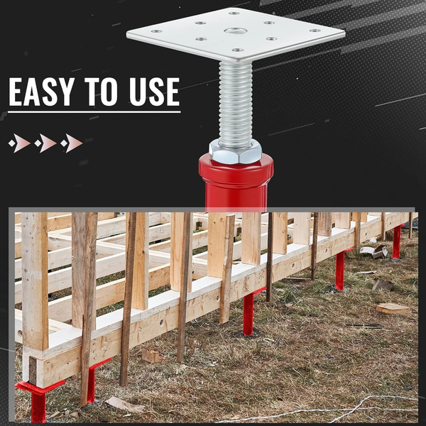 4 Pack House Jacks Floor Jack Post Leveling Screw Jack Adjustable 4.33''-7.1''