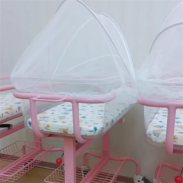 Clear Baby Bassinet Anti-Reflux Hospital Cot Newborn Crib w/ Wheels & Storage