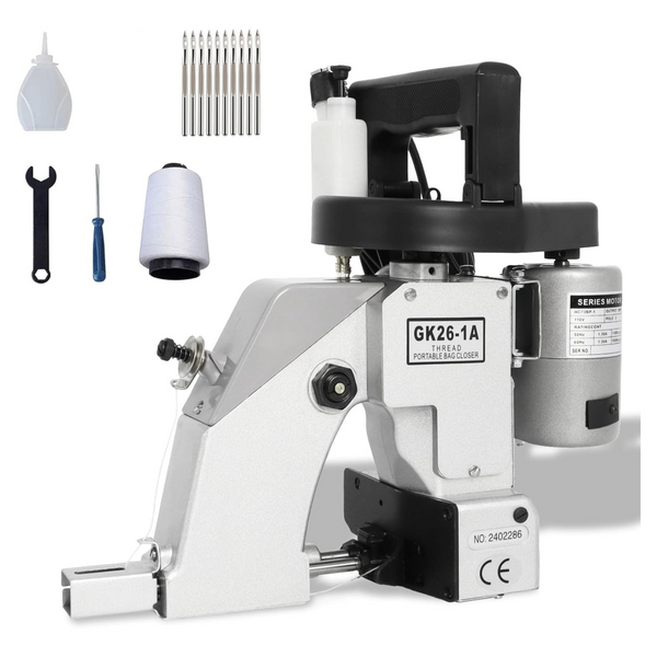 Electric Bag Closer Sewing MachineCrafting Bag Stitcher w/6 Roll Sewing Thread