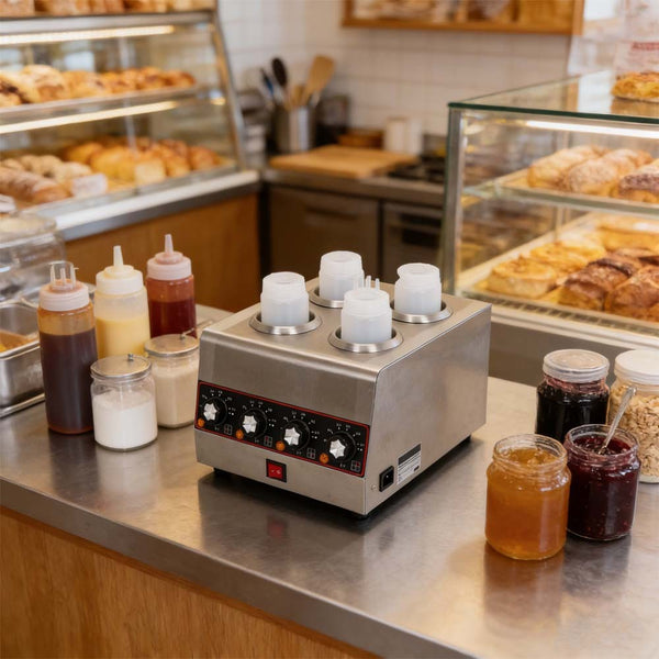 4Bottles Electric Sauce Warmer Dispenser Caramel Chocolate Sauce Melting Machine