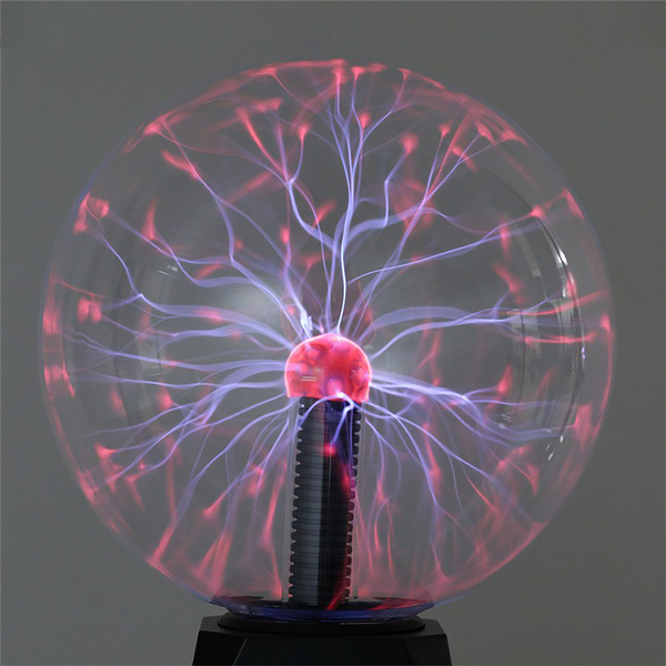 8" Plasma Ball Sensitive Red Light Globe Lamp Voice Control Night Light Gifts AU
