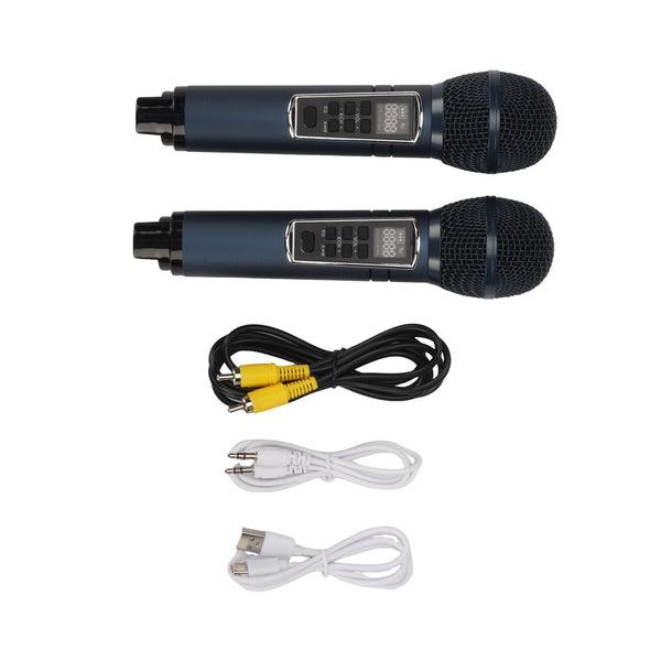 Bluetooth Karaoke Speaker & 2 Wireless Microphones Rechargeable Karaoke Machine