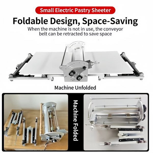 Electric Pastry Dough Sheeter Dough Roller Croissant Dough Press Machine 2-30mm