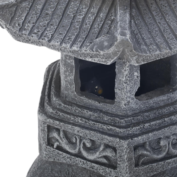 Pagoda Statues Outdoor Solar Powered Statue Zen Garden Lantern LED Garden Light