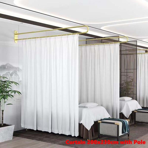 200cm Room Divider Panel Privacy Screen Partition Divider Salon Beauty Spa+Pole